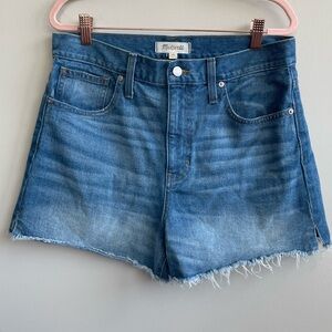 Madewell Classic Blue Super High Rise Cutoff Style Jean Shorts